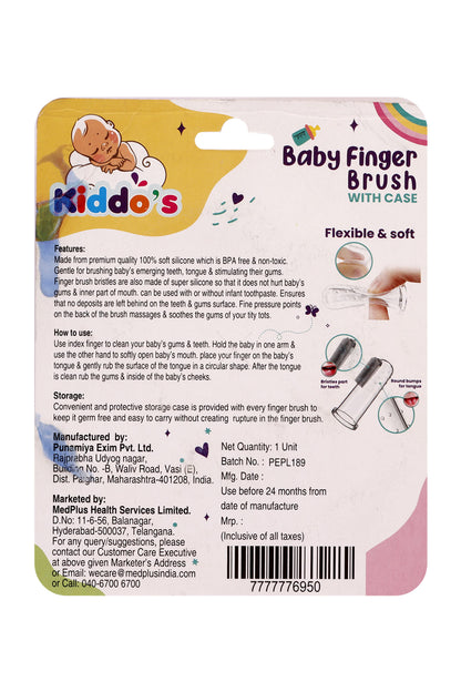 Kiddos Baby Finger Brush With Case