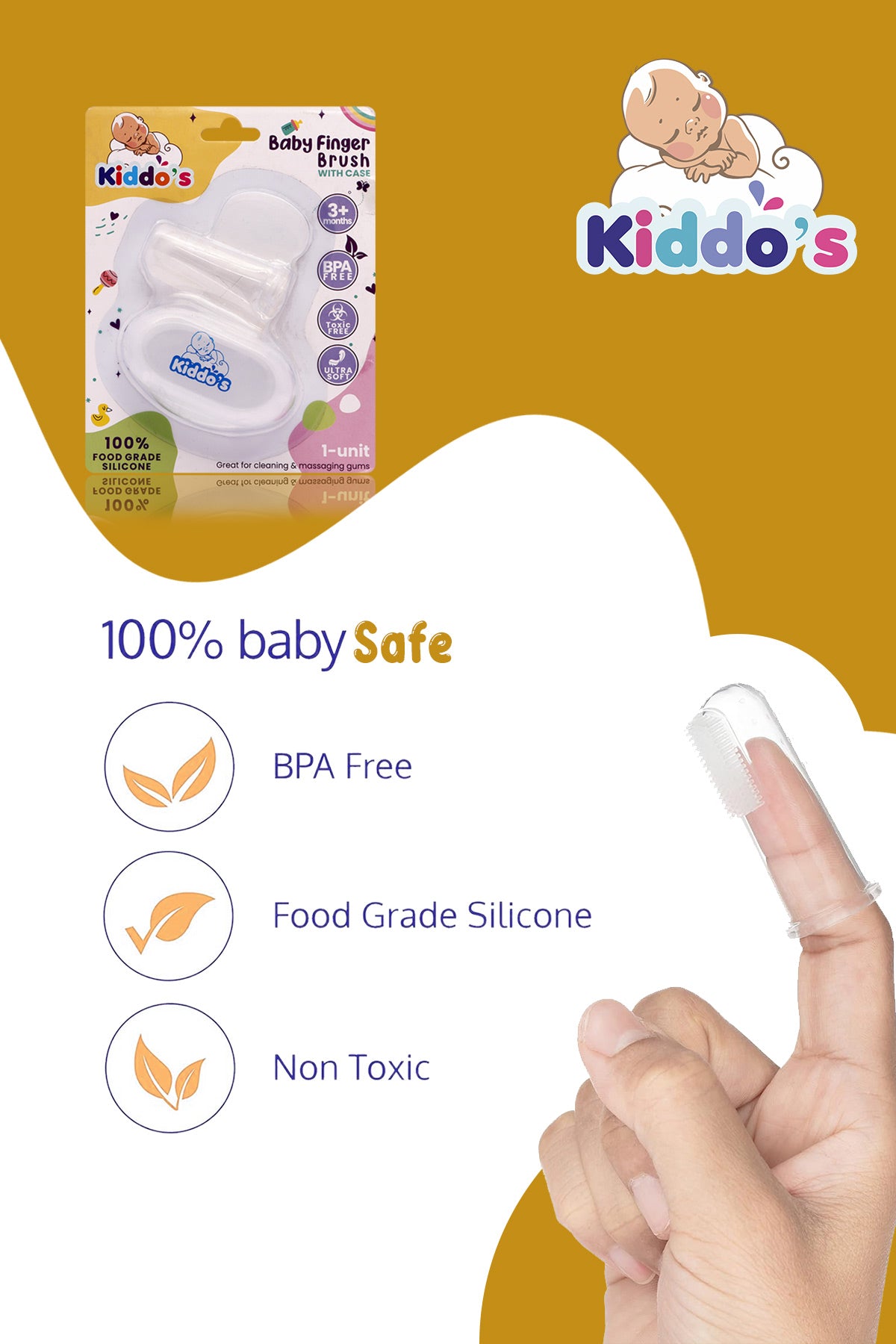 Kiddos Baby Finger Brush With Case