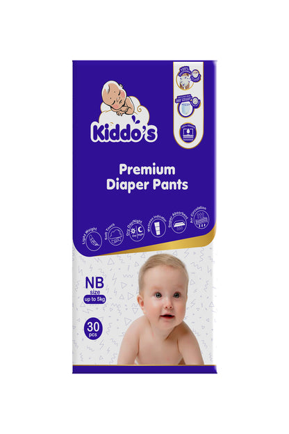 Kiddos Premium Baby Diaper Pants NB 30s