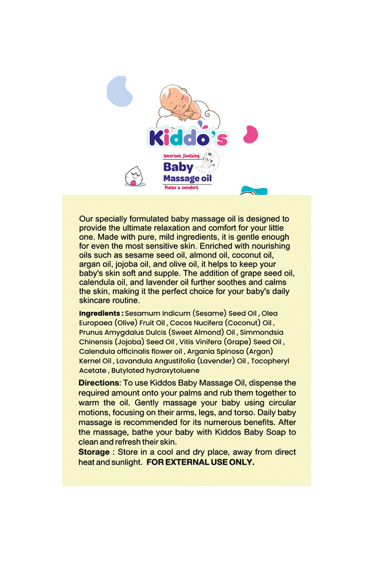 Kiddos Baby Massage Oil (100ml)