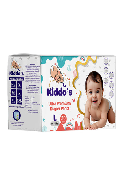 Kiddos Ultra Premium Baby Diaper Pants L 30s