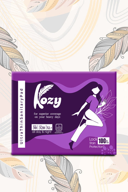 Kozy Cottony Ultra Thin Sanitary Napkins XL+ 30s