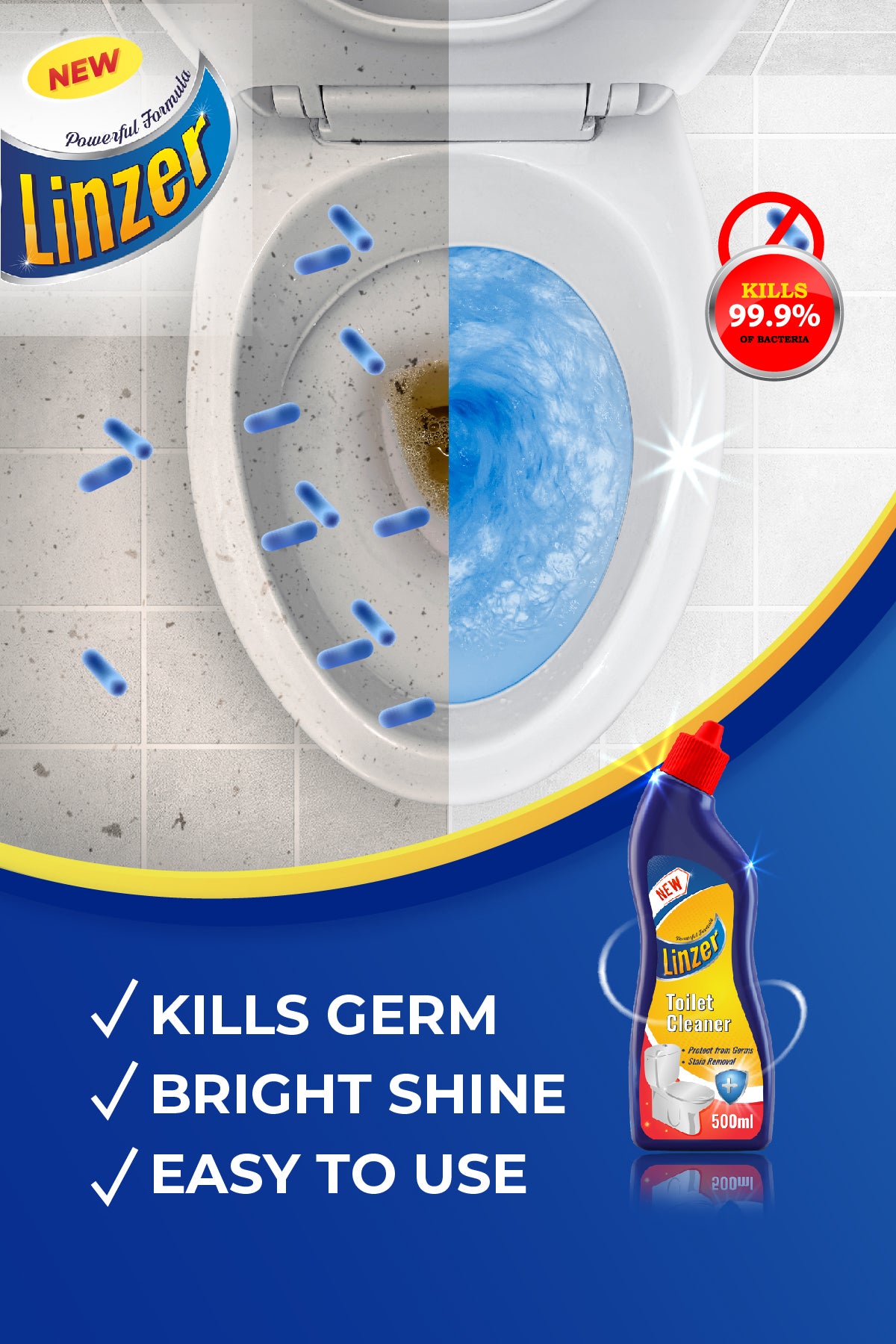 Linzer Toilet Cleaner Wash (500ml)