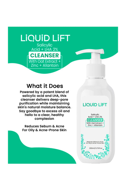 Liquid Lift Salicylic Acid + LHA 2% Cleanser (200ml)