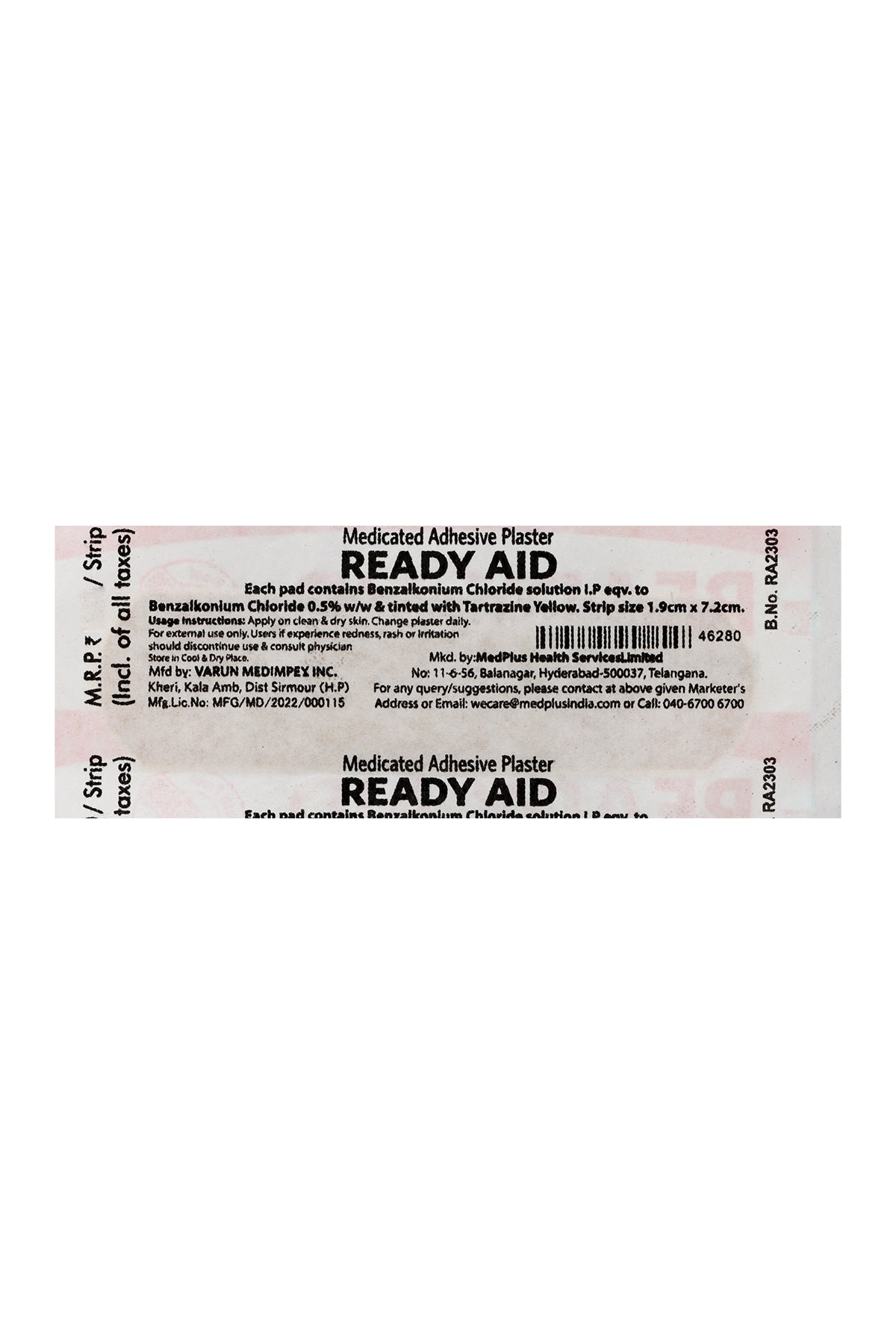 Ready Aid Medicated Plaster General (100s)