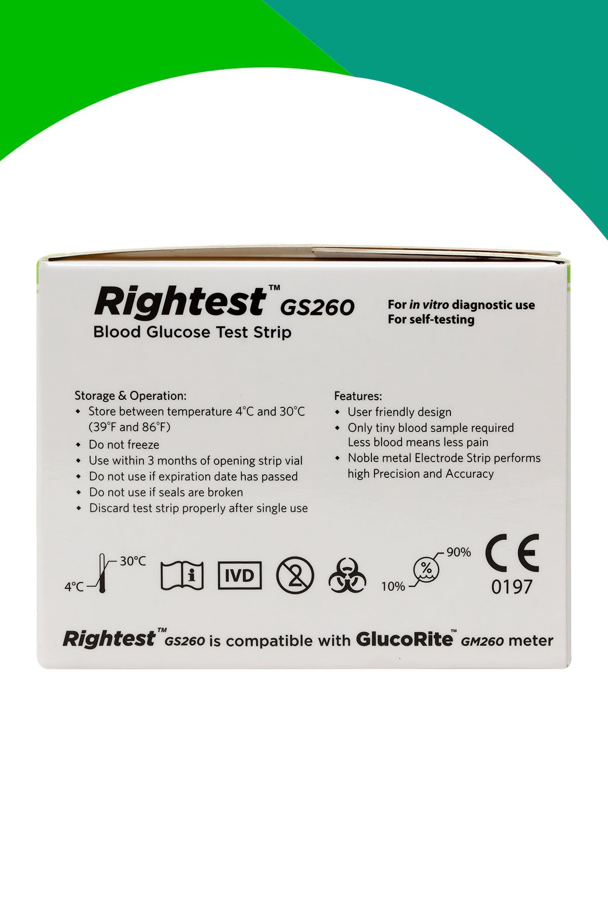 Rightest GS 260 Blood Glucose Test Strips Lancets (25s+25)