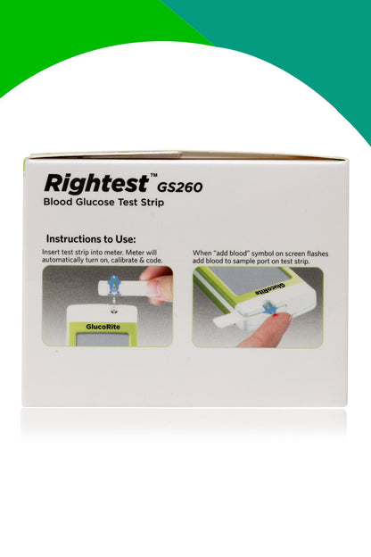 Rightest GS 260 Blood Glucose Test Strips Lancets (25s+25)