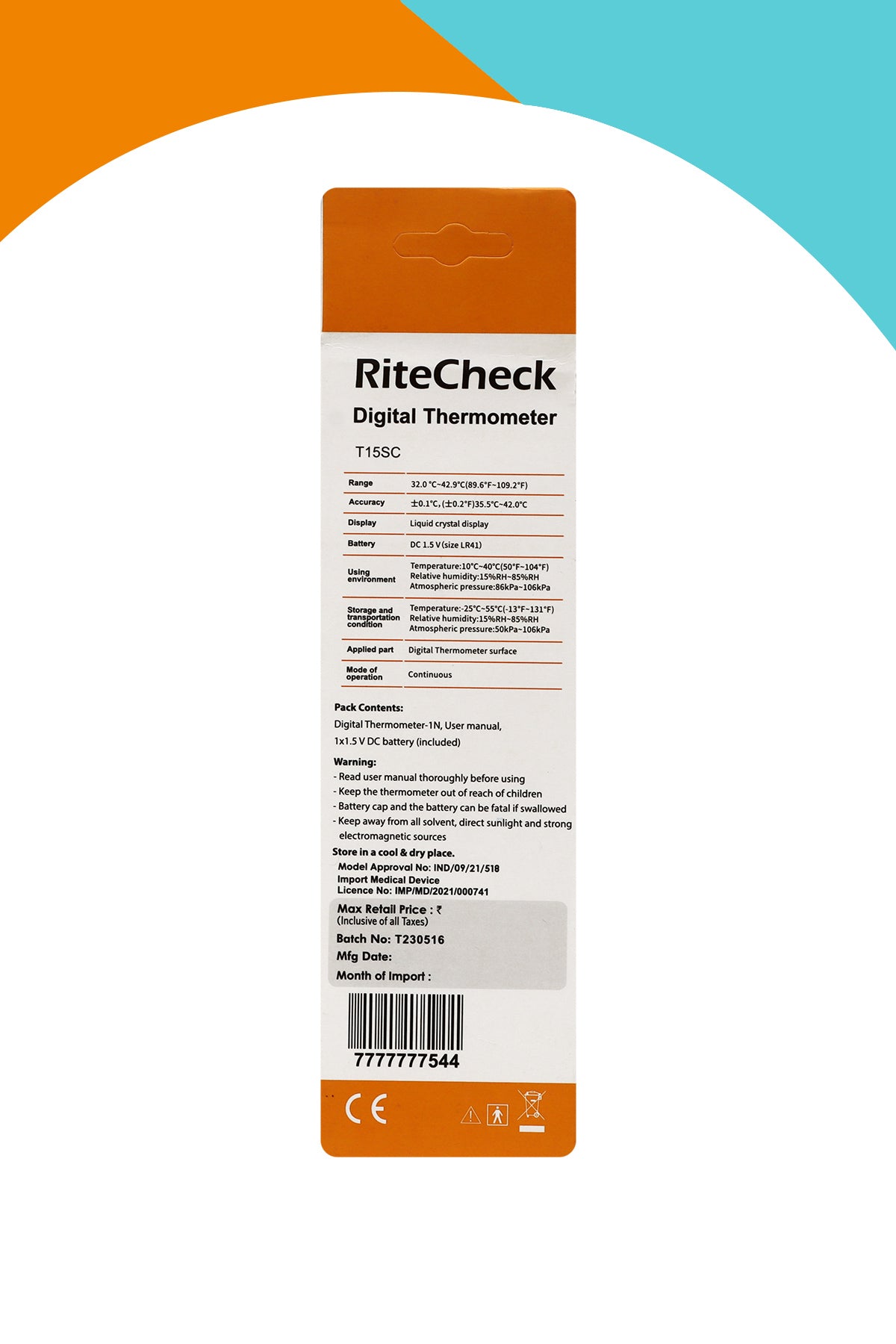 Ritecheck Digital Thermometer T15Sc