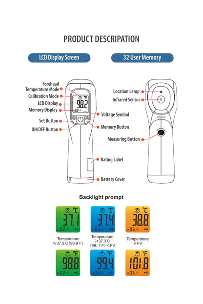 Ritecheck Infrared Forehead Thermometer T81