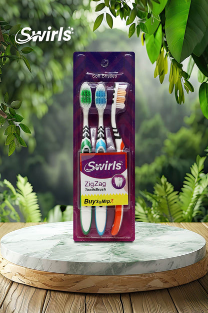 Swirls 2+1 Zig Zag Tooth Brush