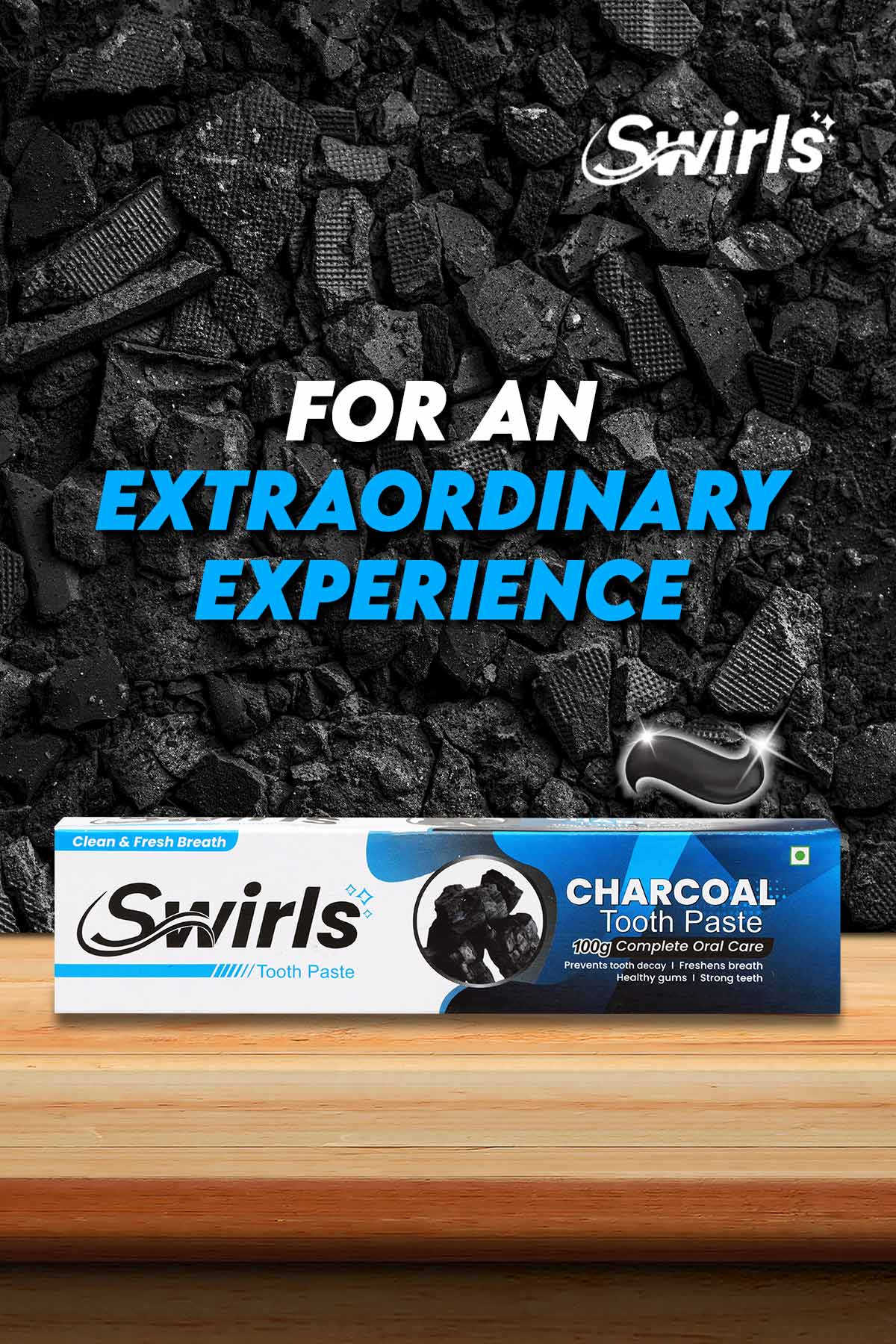 Swirls Charcoal Toothpaste (100gm)