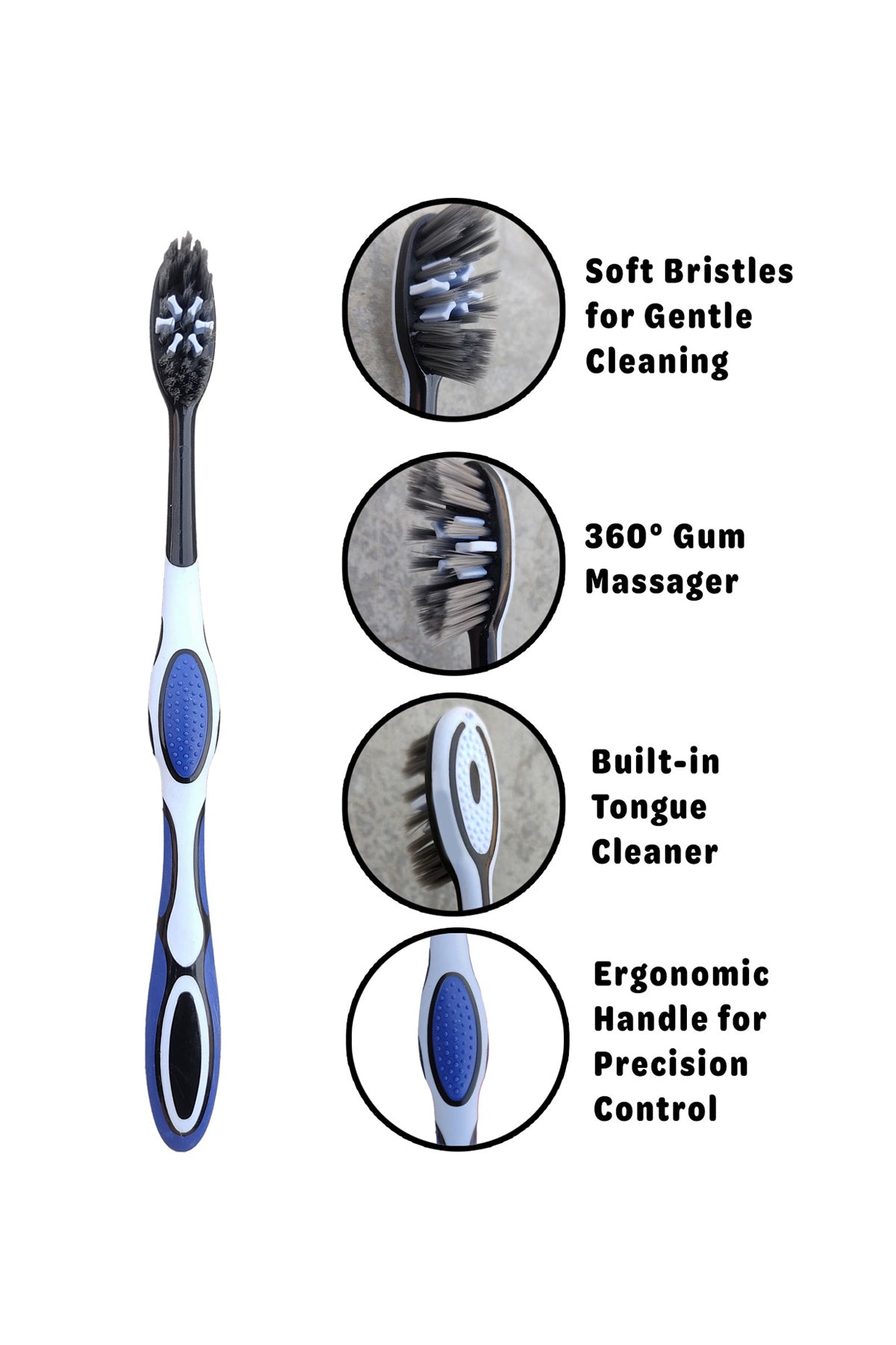 Swirls Gum Protect Sensitive Toothbrush 3s