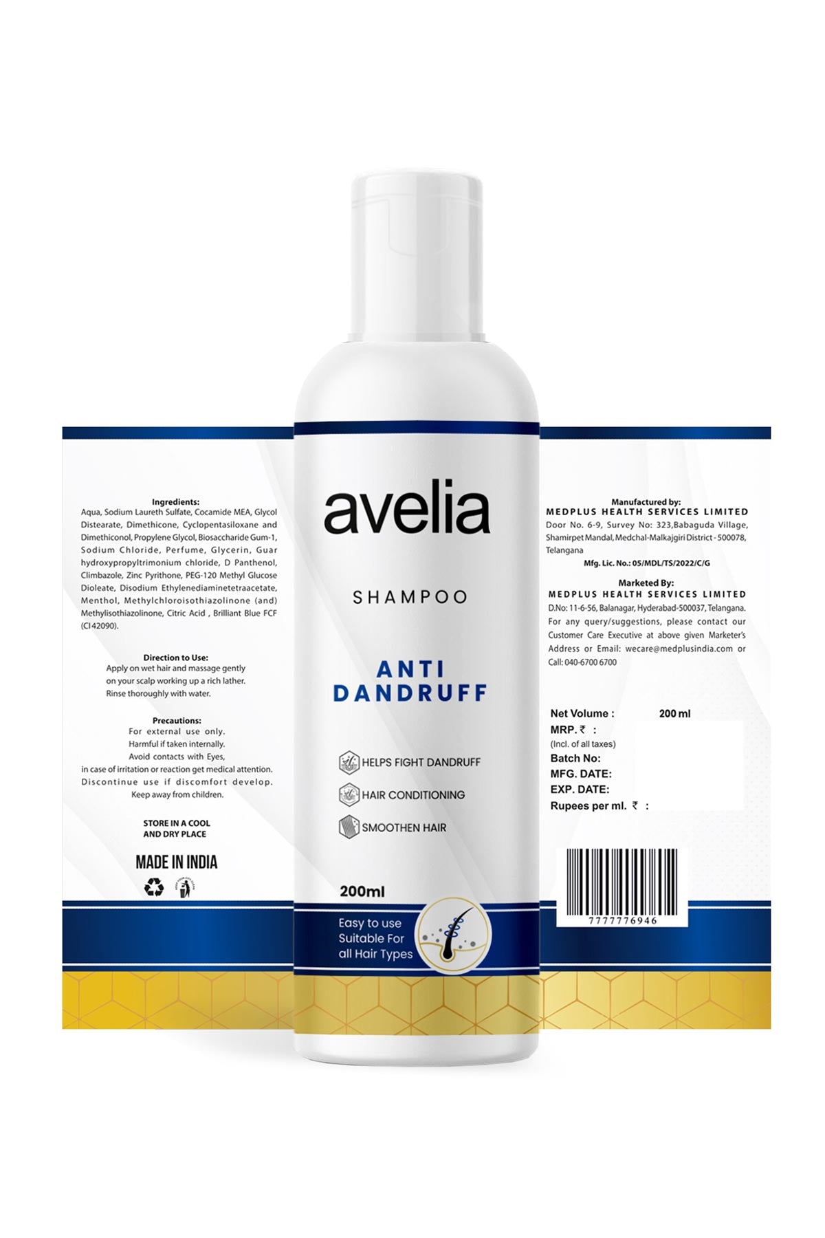 Avelia Anti Dandruff Shampoo (200ml)