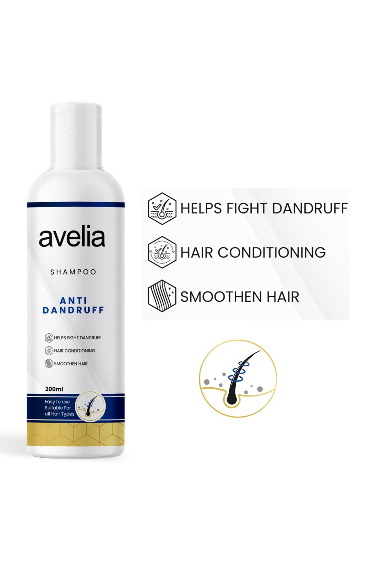 Avelia Anti Dandruff Shampoo (200ml)