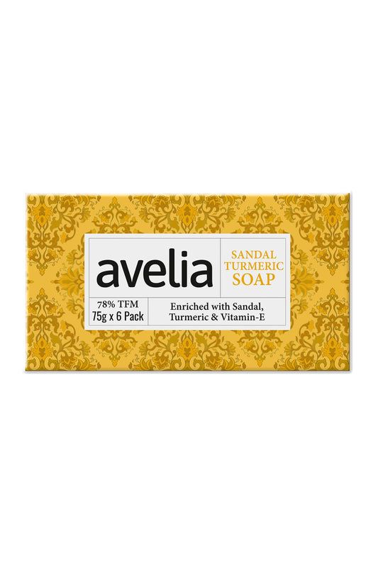 Avelia Sandal & Turmeric Soap (6x75gm)