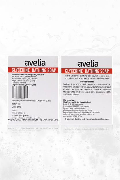 Avelia Glycerine Soap (3x125gm)