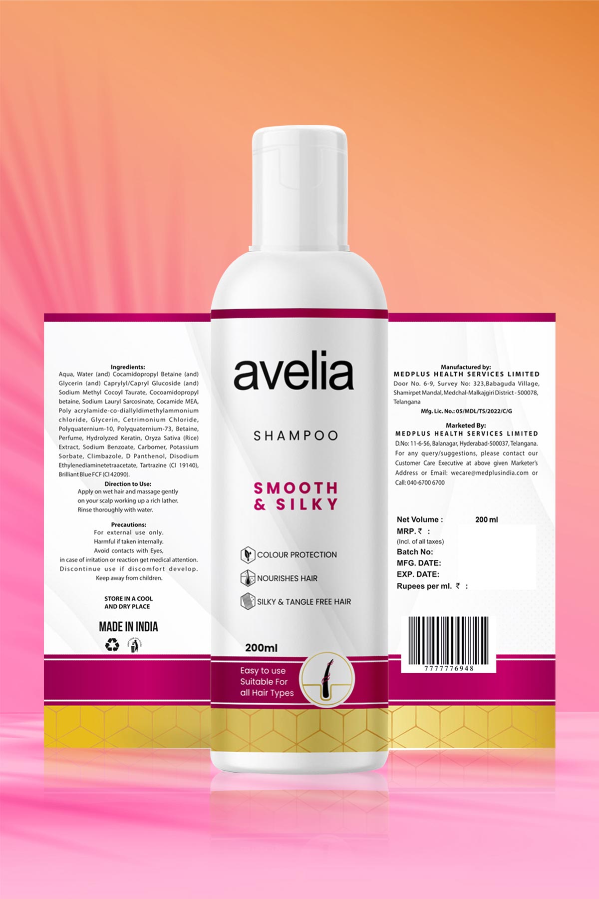 Avelia Smooth and Silky Shampoo (200ml)