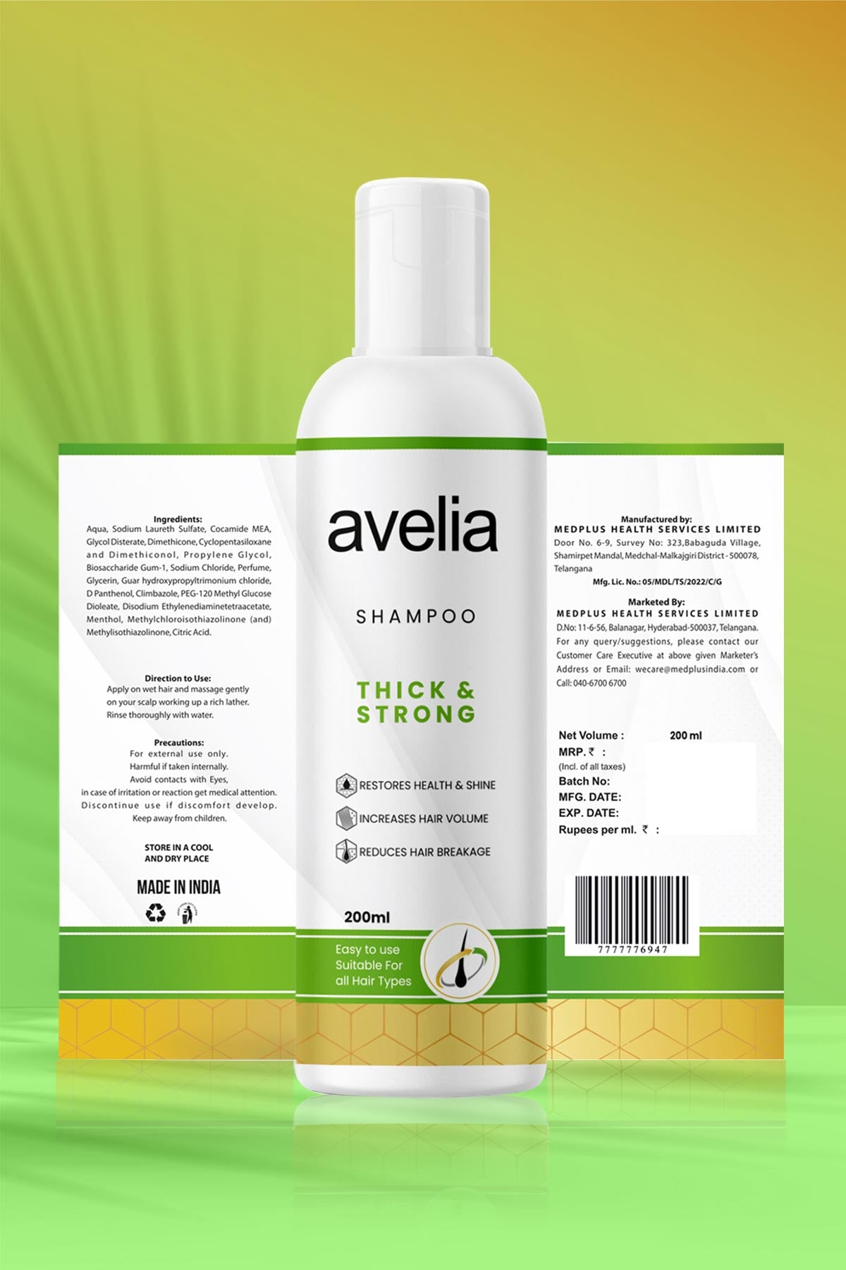 Avelia Thick and Strong Shampoo (200ml)