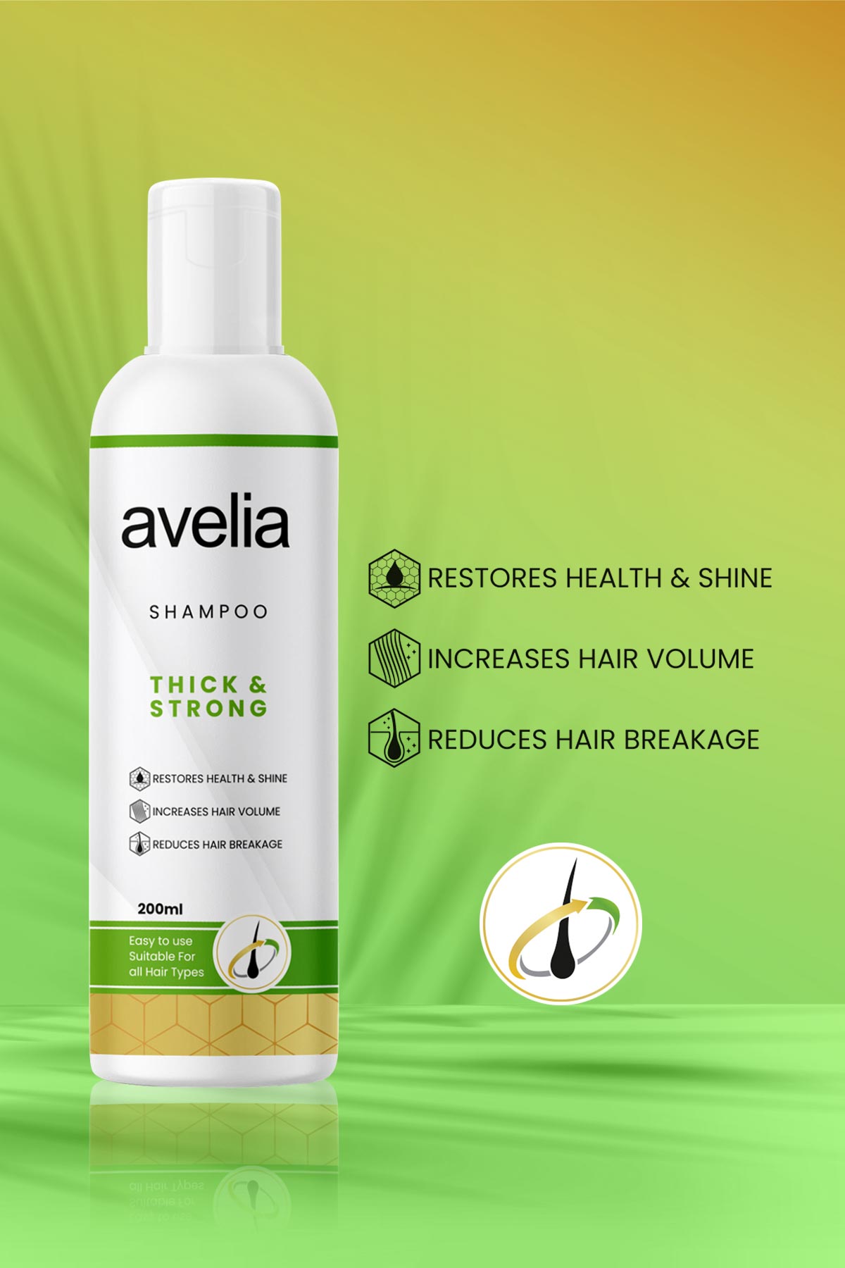 Avelia Thick and Strong Shampoo (200ml)