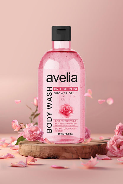 Avelia British Rose Body Wash (250ml)