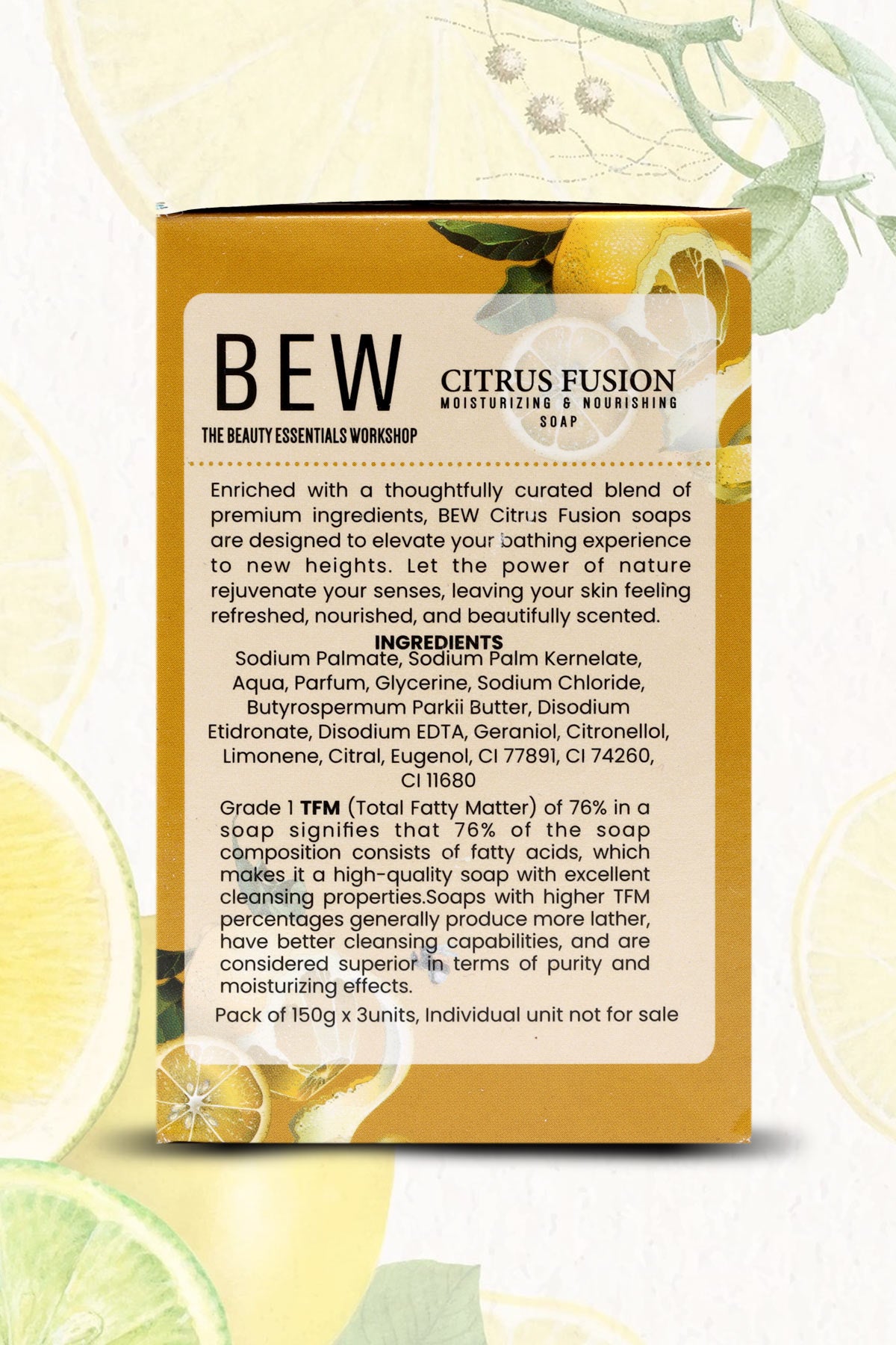 Bew Citrus Fusion Soap (3x150gm)