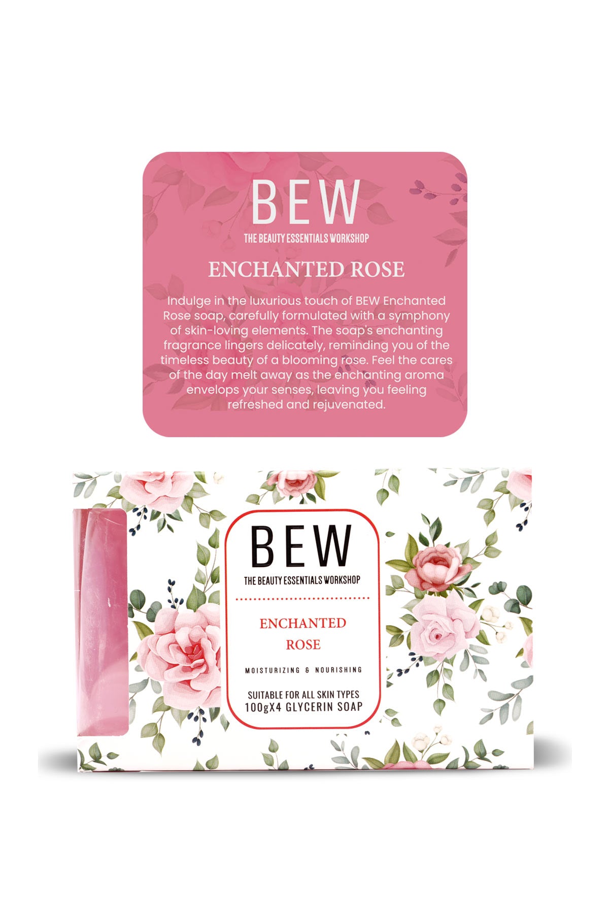 Bew Enchanted Rose Soap (4x100gm)