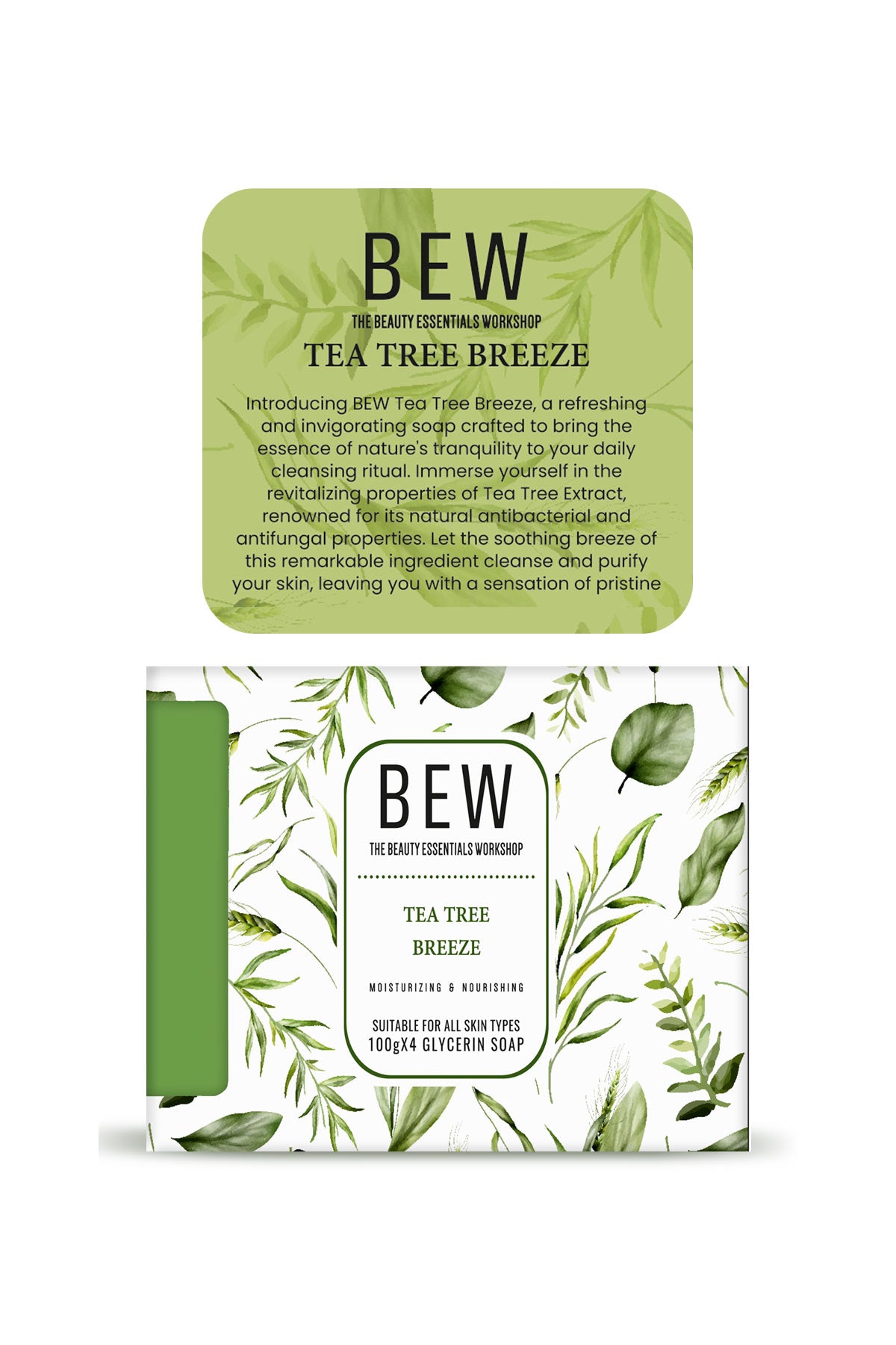 Bew Tea Tree Breeze Soap (4x100gm)