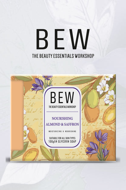 Bew Nourishing Almond and Saffron Soap (4x100gm)