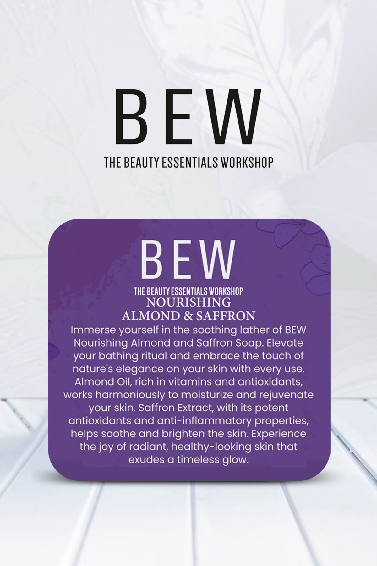 Bew Nourishing Almond and Saffron Soap (4x100gm)