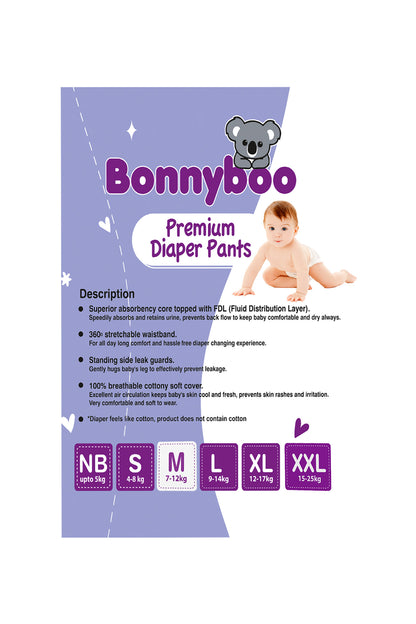 Bonnyboo Premium Baby Diaper Pants M 30s