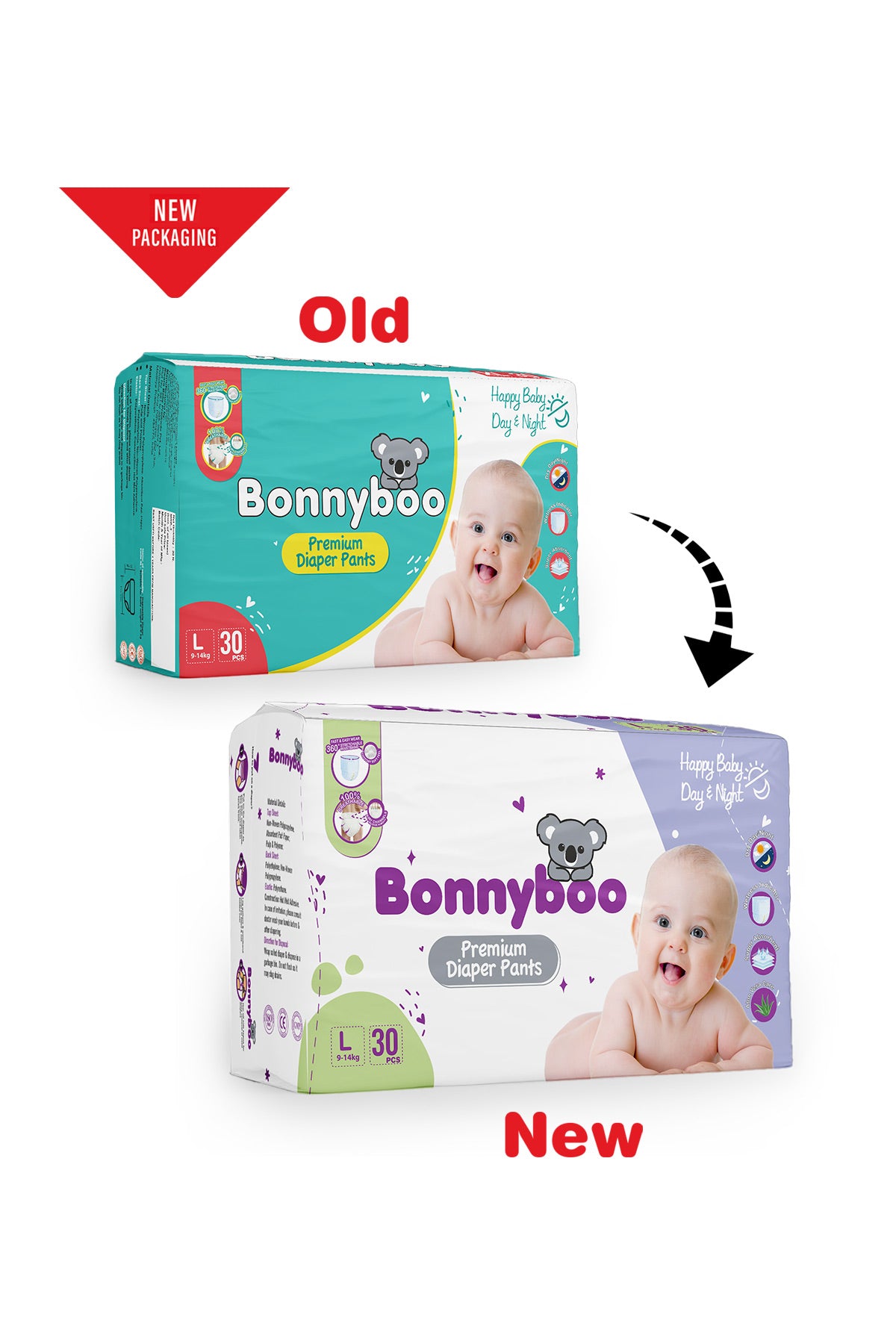 Bonnyboo Premium Baby Diaper Pants L 30s