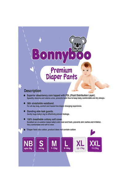 Bonnyboo Premium Baby Diaper Pants XL 30s