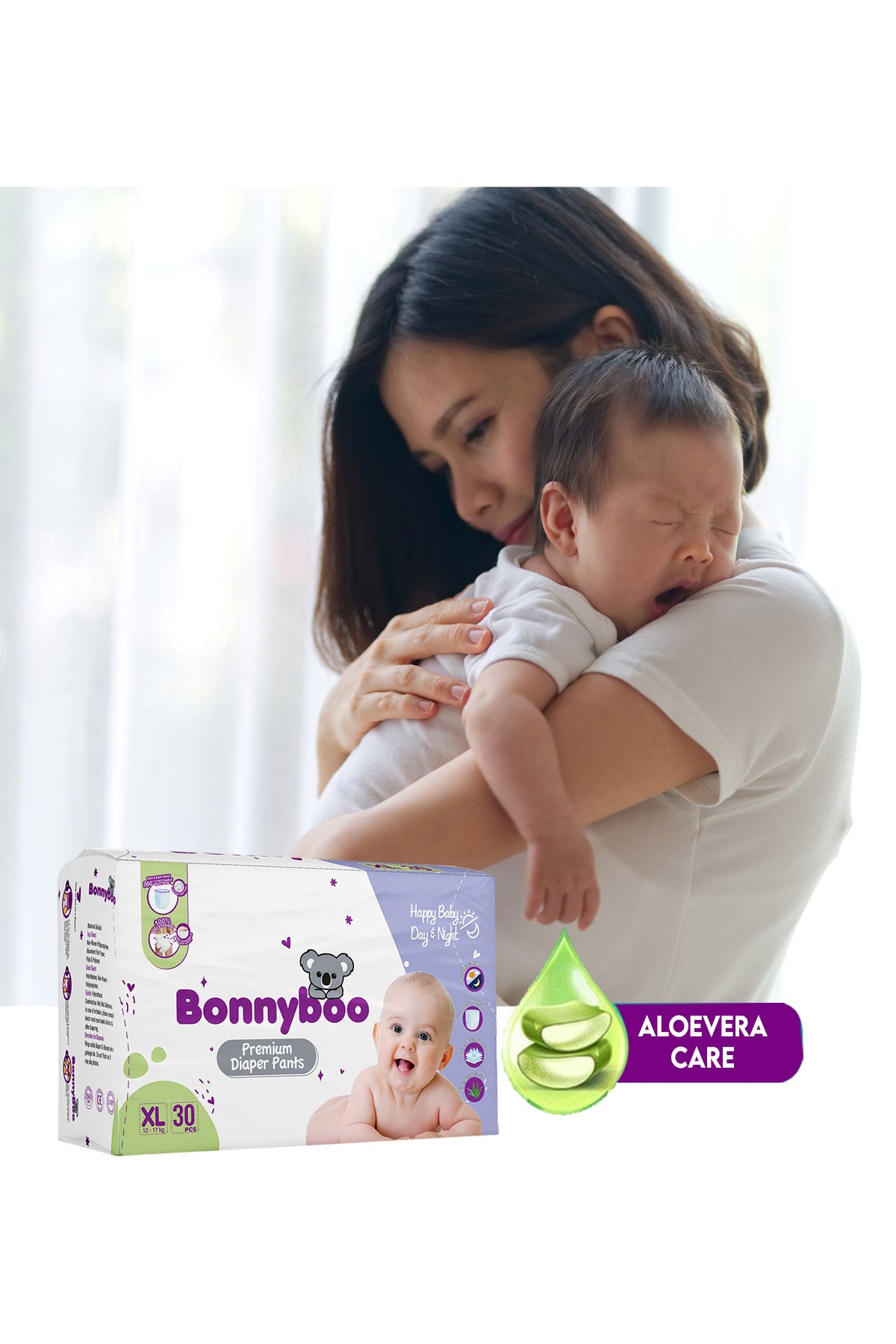 Bonnyboo Premium Baby Diaper Pants XL 30s