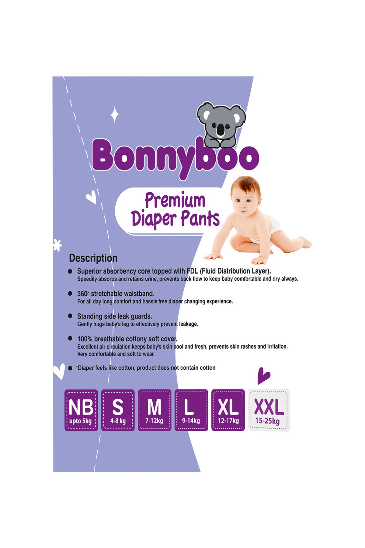 Bonnyboo Premium Baby Diaper Pants XXL 30s