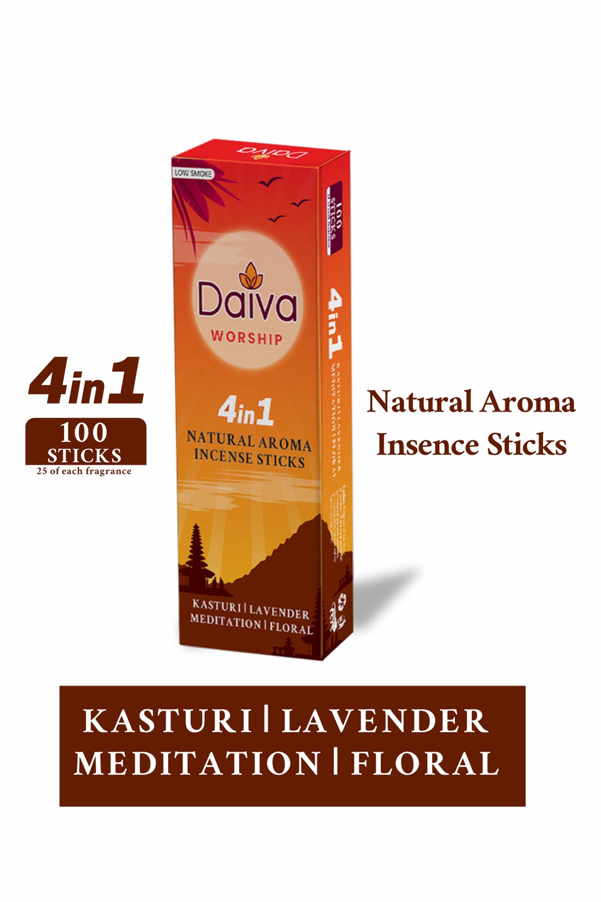 Daiva 4 in 1 Incense Sticks Worship 100s