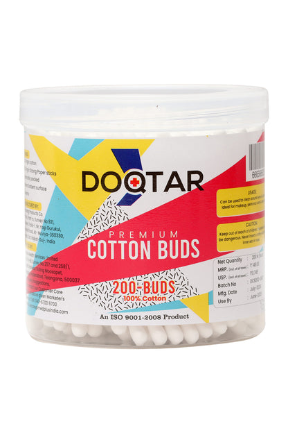 Doqtar Premium Cotton Buds (200pcs)