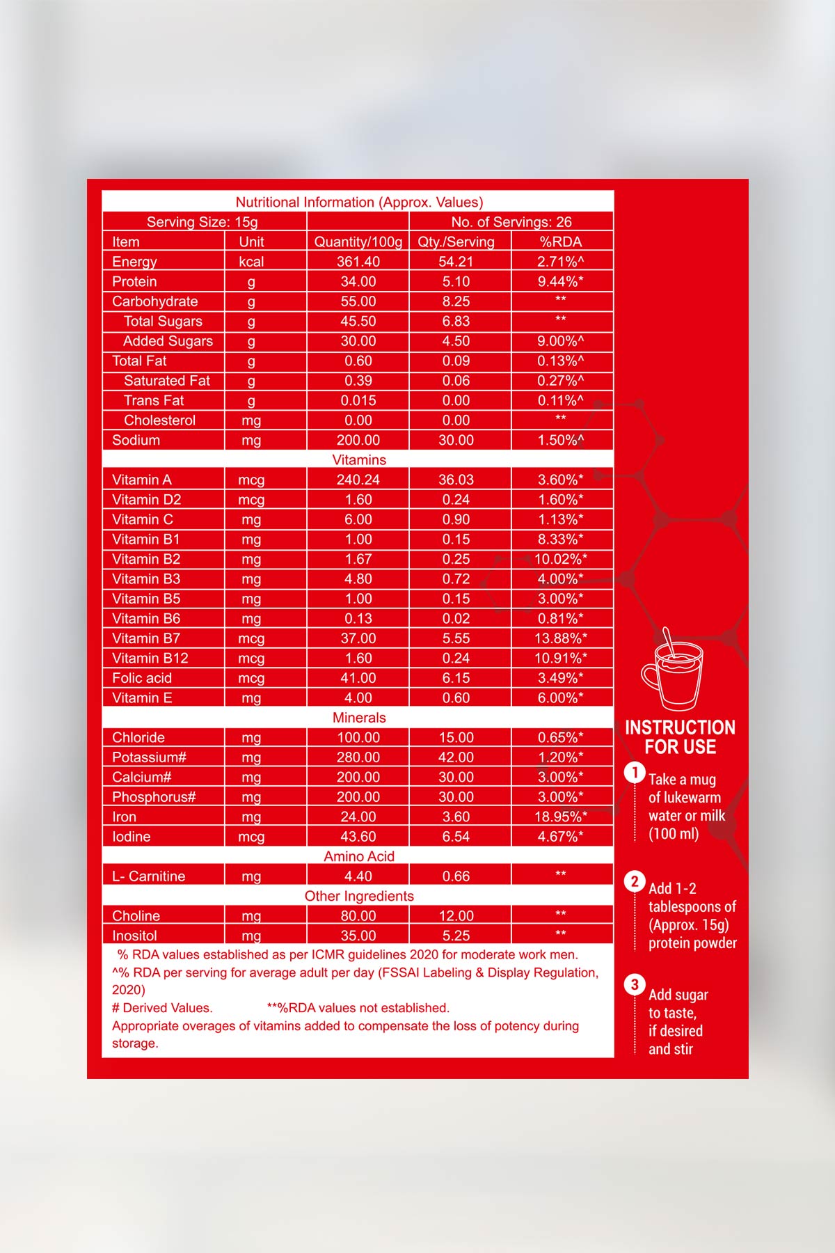 Eatrite Protein Chocolate Tin Powder (400gm)