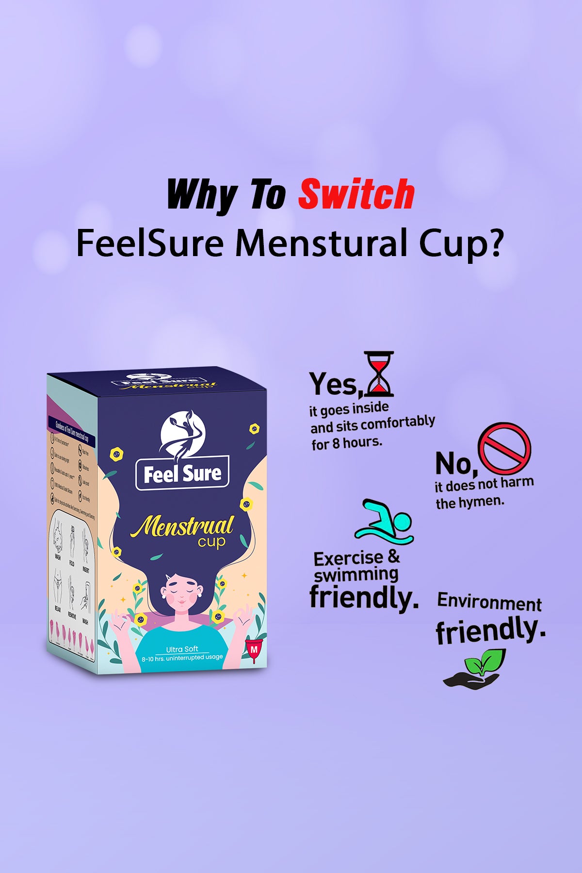 Feel Sure Reusable Menstrual Cup M