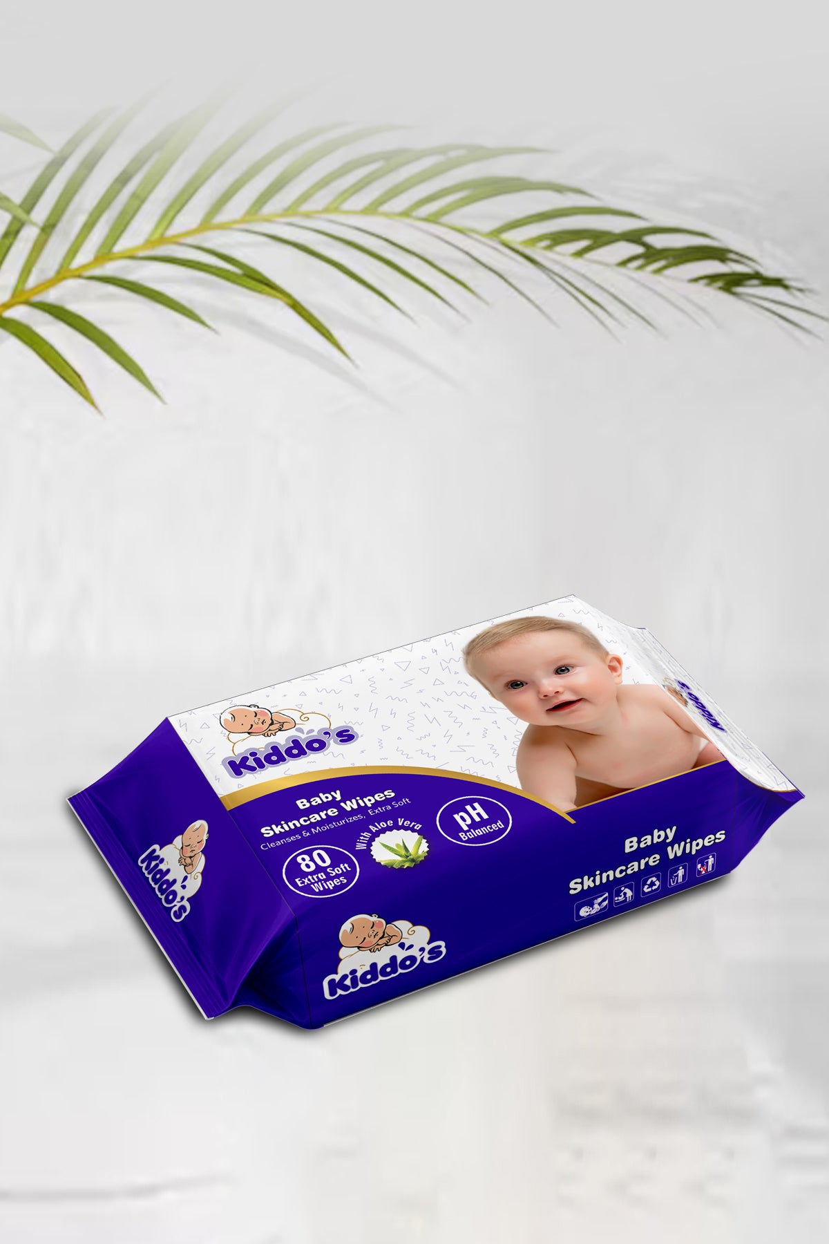 Kiddos Baby Skincare Wipes 1+1 80s Pack