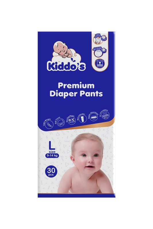 Kiddos Premium Baby Diaper Pants L 30s