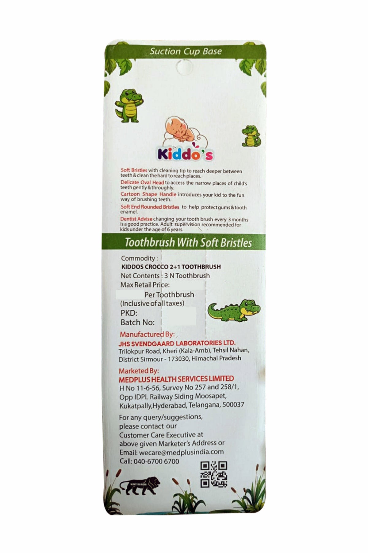 Kiddos CROCCO 2+1 Tooth Brush