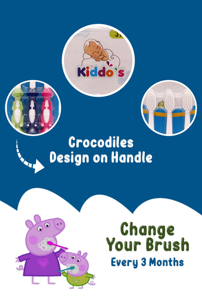 Kiddos CROCCO 2+1 Tooth Brush