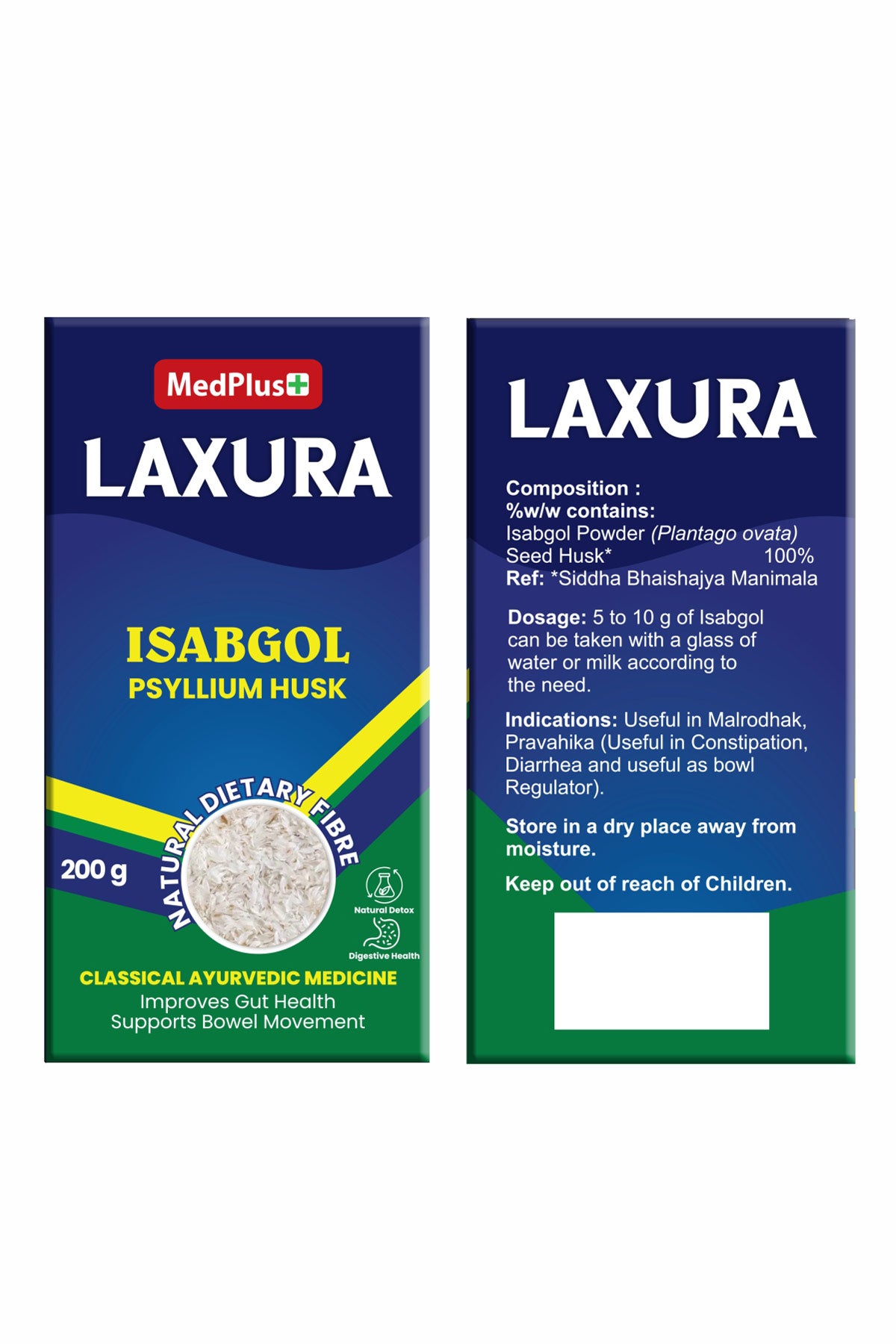 Laxura Isabgol Psyllium Husk Powder (200gm)