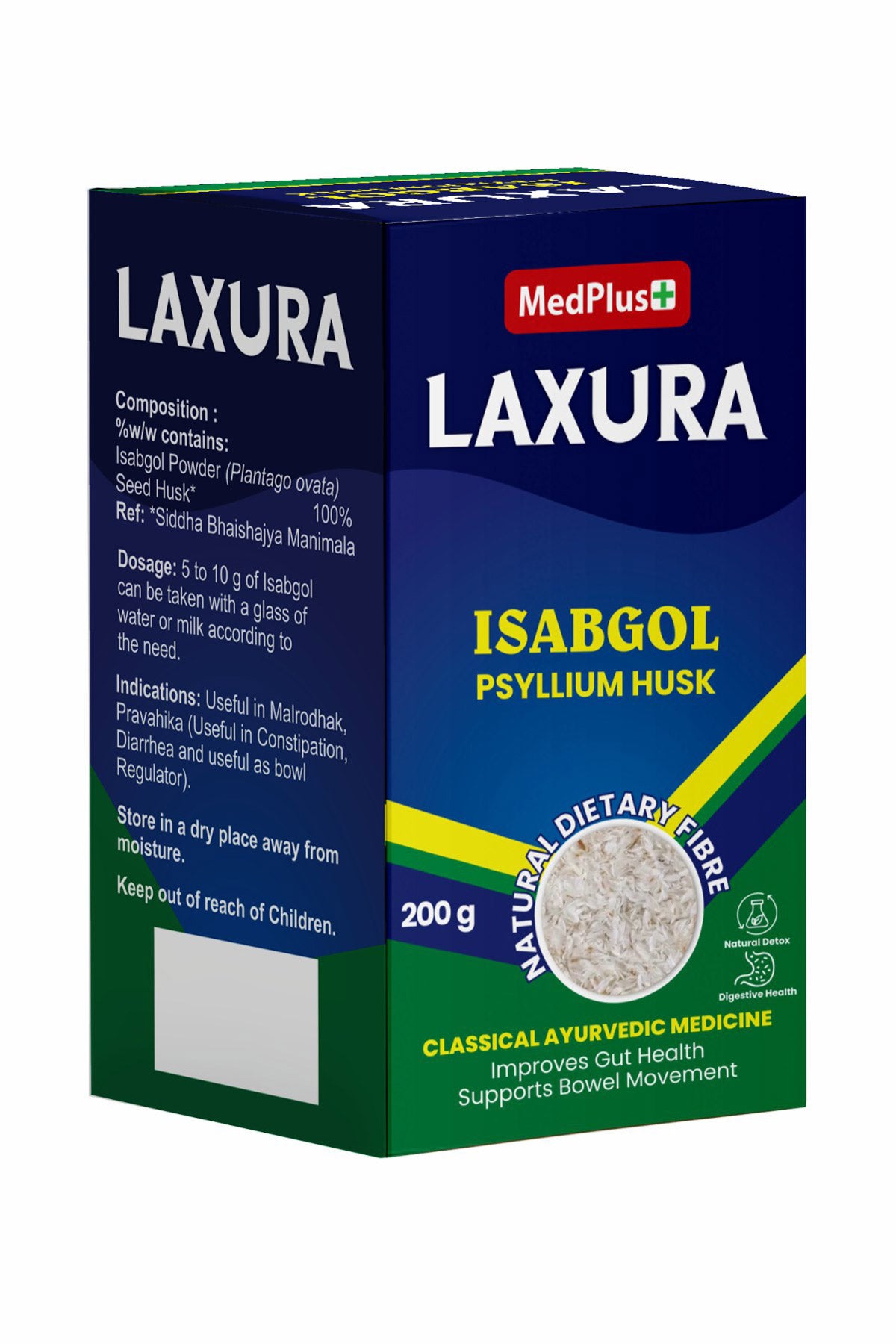 Laxura Isabgol Psyllium Husk Powder (200gm)