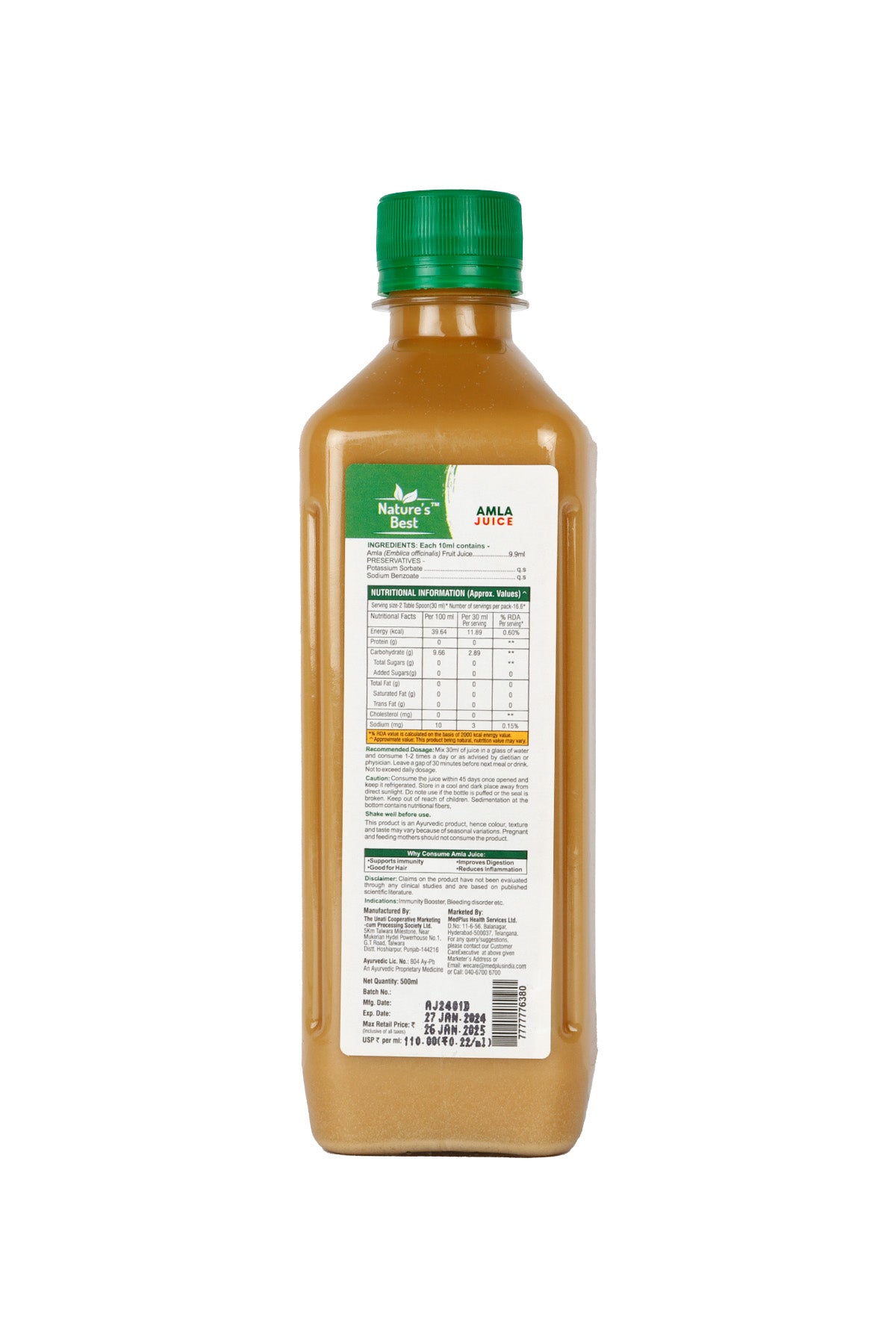 Natures Best Amla Juice Liquid (500ml)