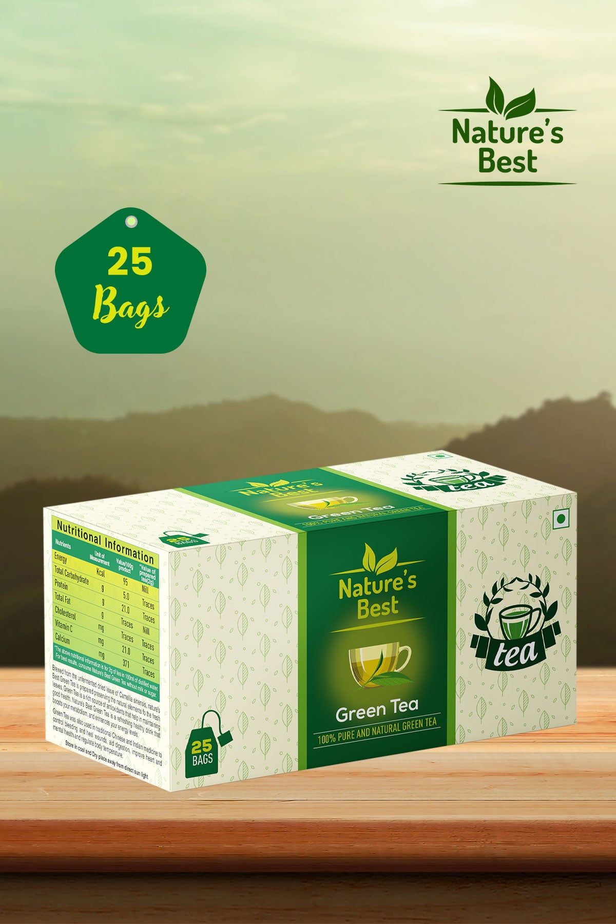 Natures Best Green Tea Sachet - Orignal (25s)