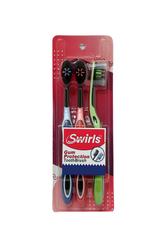 Swirls Gum Protect Sensitive Toothbrush 3s