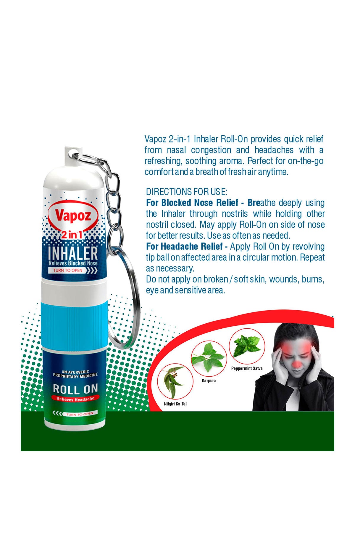 Vapoz 2 in 1 Inhaler Roll On